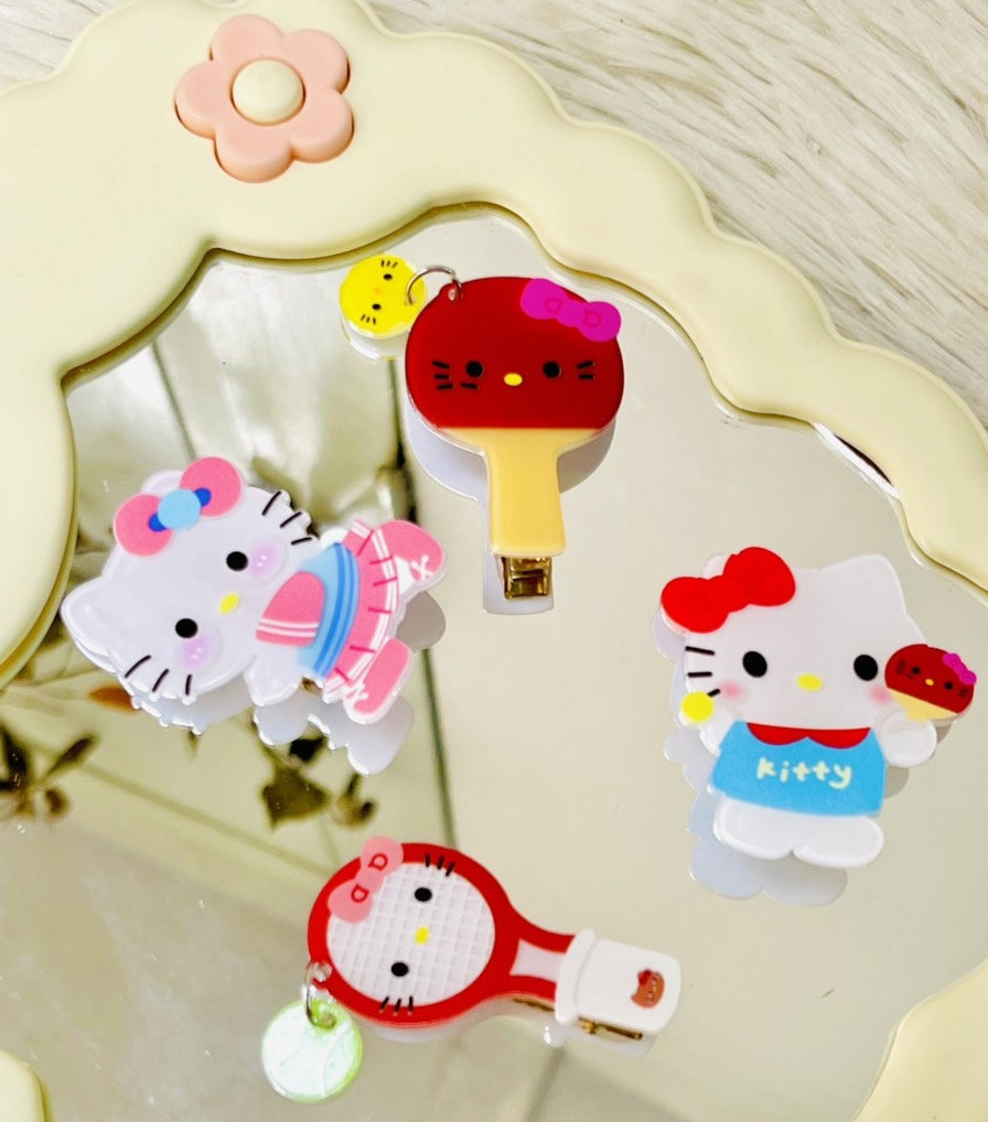 SET 2 KẸP TÓC KITTY THỂ THAO (2)
