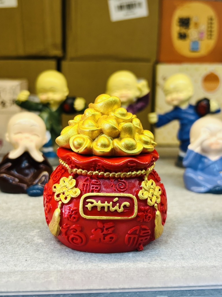 Hũ Đựng Gạo Muối Chữ PHÚC Hình Túi Tiền LOẠI 150g (2)