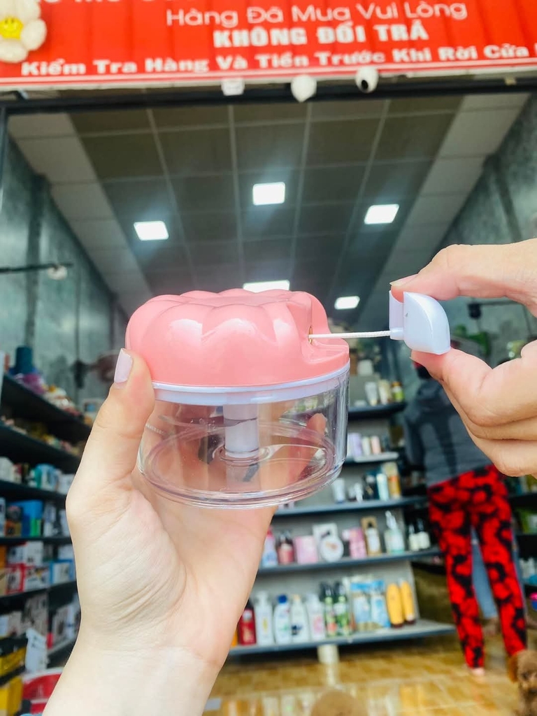 Dụng Cụ Xay Tỏi Ớt Hình Hoa 2 Lưỡi (2)