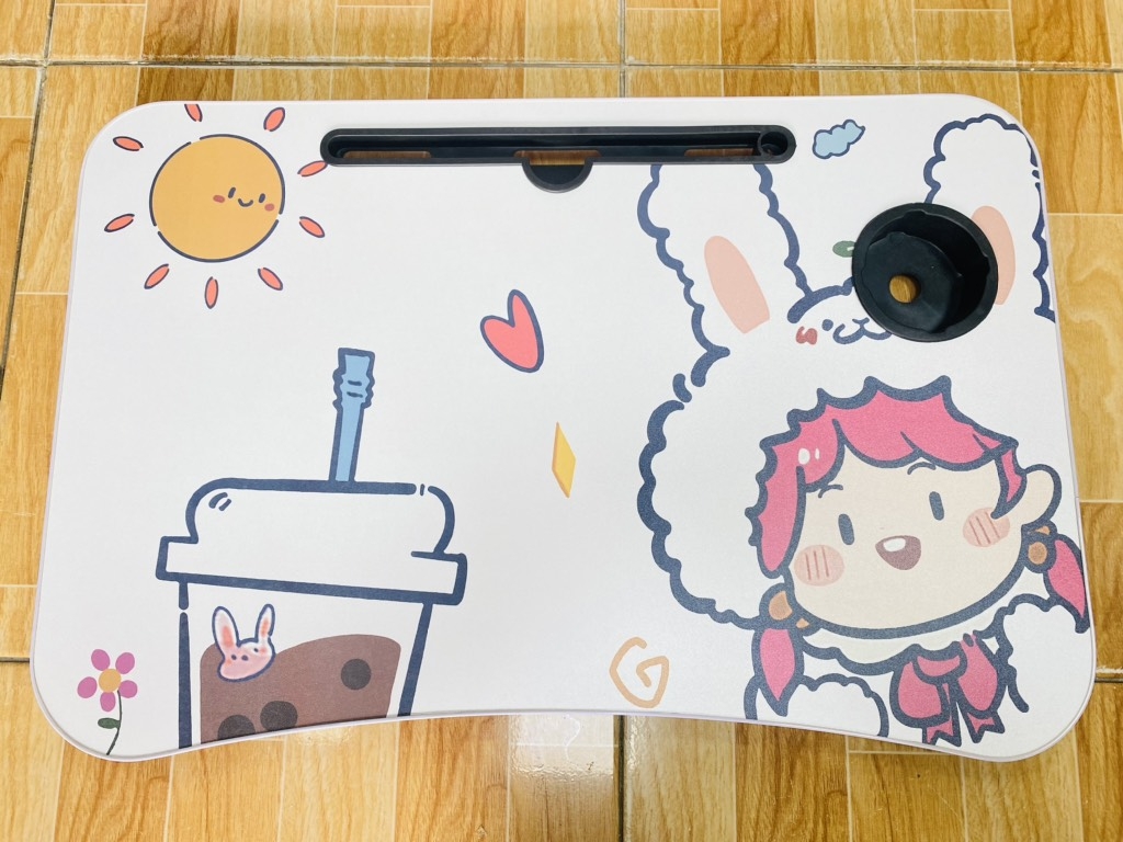 Bàn Học Hoạt Hình 2 Chân Có Khay Để Ly Để Ipad (6)