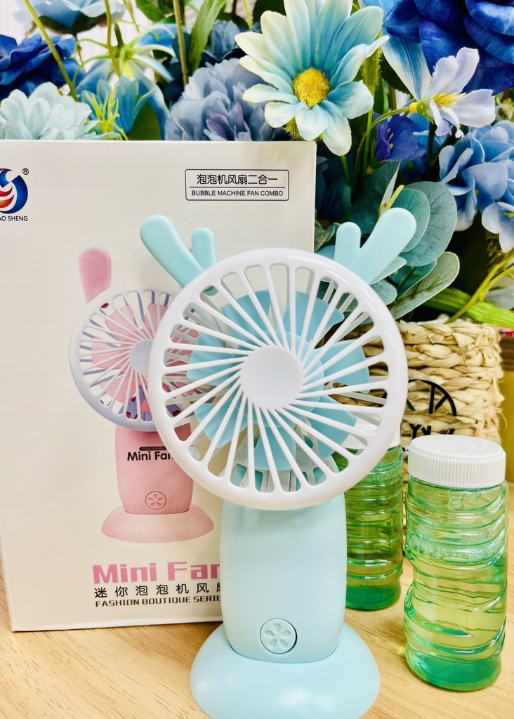 QUẠT CẦM TAY PHUN BONG BÓNG CHO BÉ (4) '