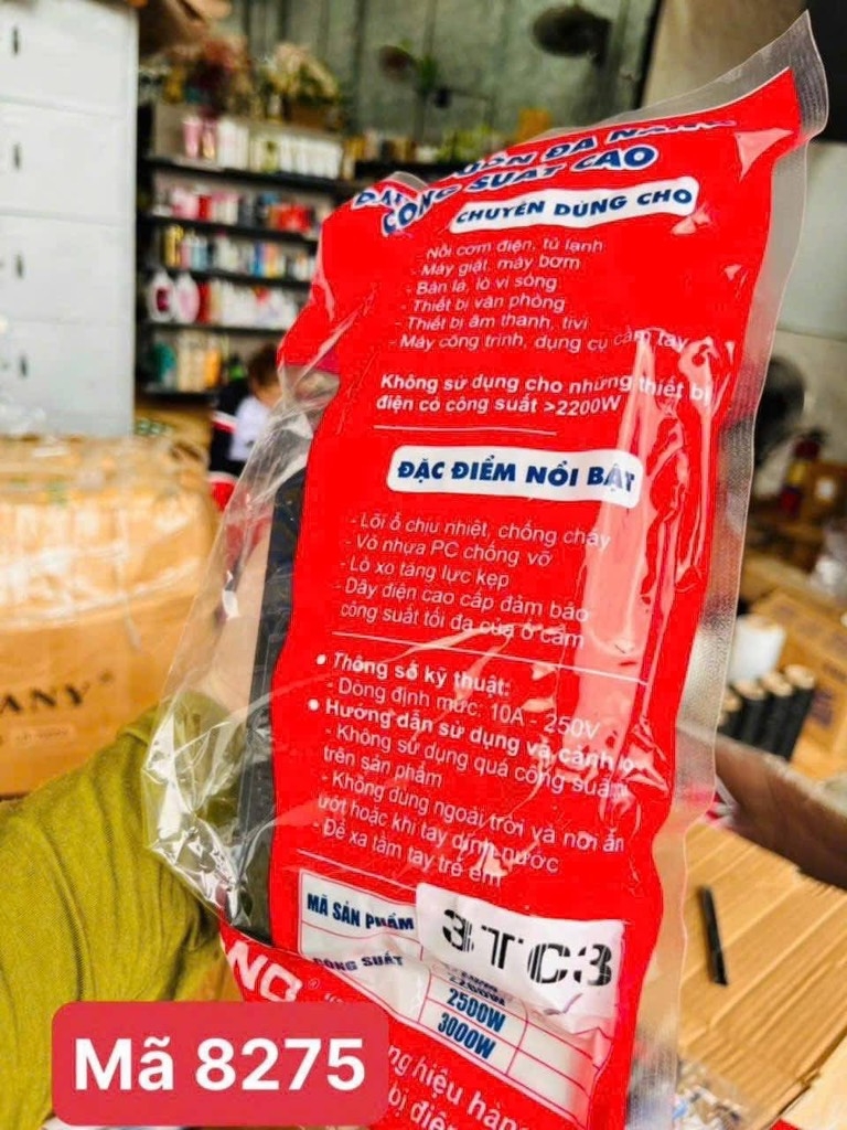 Ổ Cắm Điện Kenno 3 Lỗ Màu Dây 2.5m Chính Hãng Chịu Tải Tốt