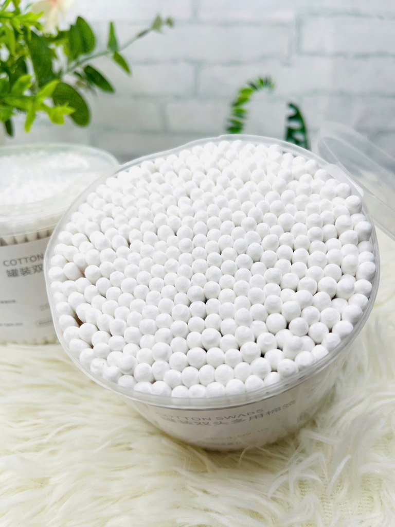 Hộp 500 Bông Tăm Lấy Ráy Tai Loại Hộp Trắng (1)
