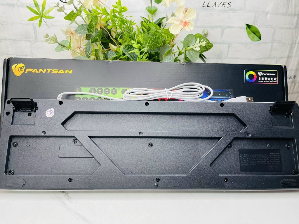 BÀN PHÍM GIẢ CƠ PANTSAN PK100 NÚT TRÒN MÀU HỒNG SIÊU KUTE (15)