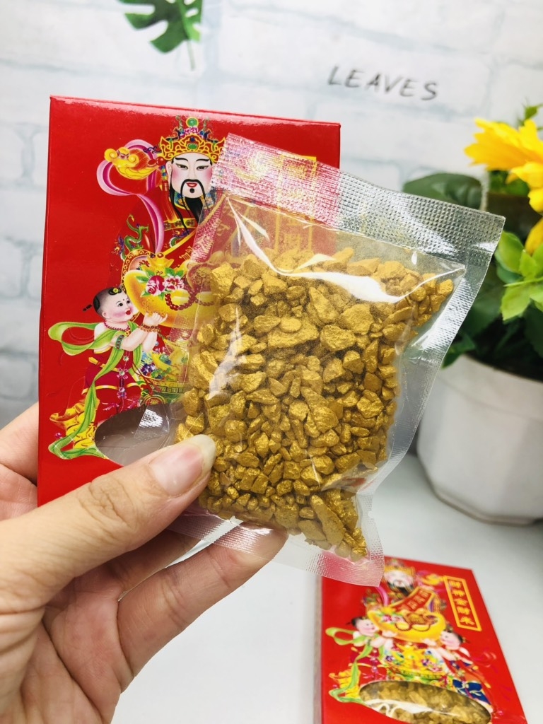 HỘP Hạt VÀNG THẦN TÀI ĐỂ LƯ HƯƠNG HŨ GẠO MUỐI CHIÊU TÀI LỘC (6)