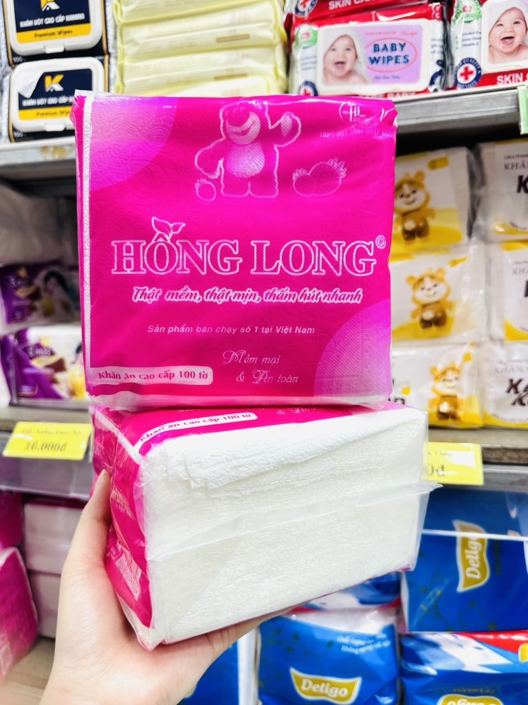 Khăn Giấy Vuông Gấu Dâu CHÍNH HÃNG (thùng 30 bịch)