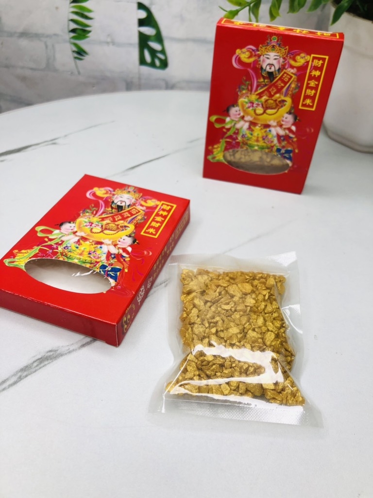 HỘP Hạt VÀNG THẦN TÀI ĐỂ LƯ HƯƠNG HŨ GẠO MUỐI CHIÊU TÀI LỘC (6)