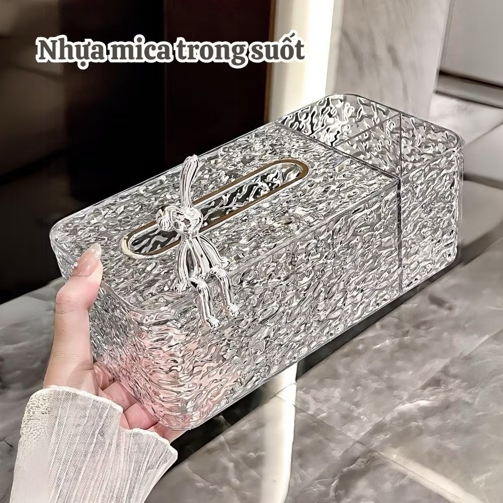 HỘP ĐỰNG GIẤY CON THỎ 3 NGĂN SANG TRỌNG (4)