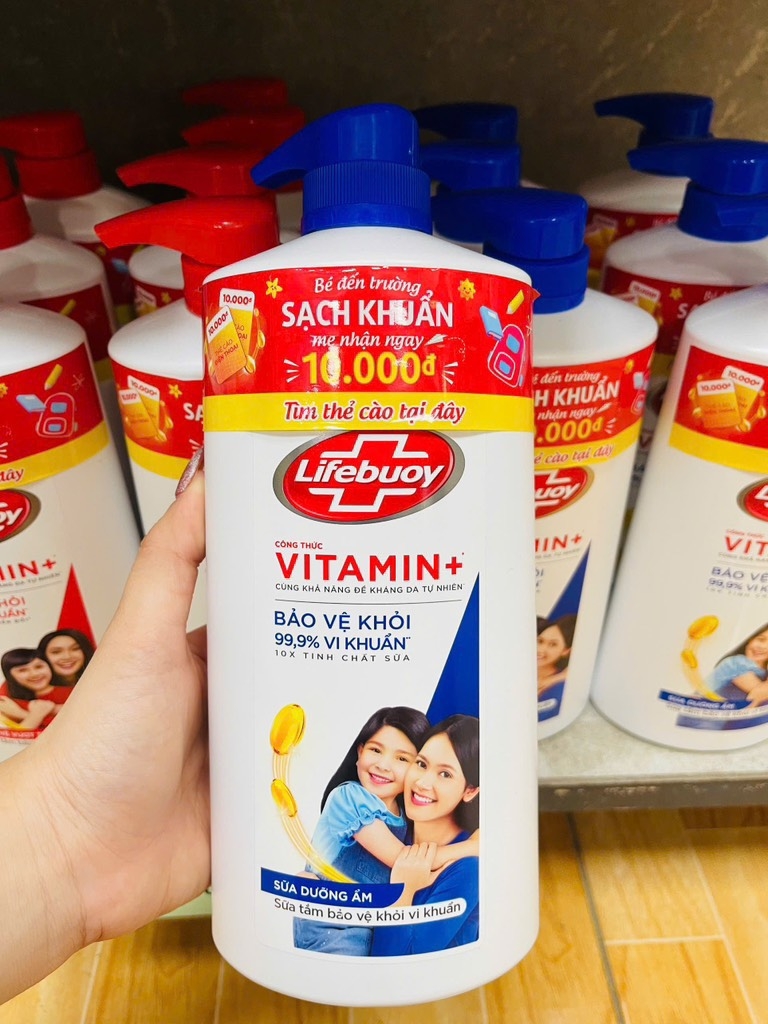 'KM SỮA TẮM LIFEBOY XANH ĐỎ 800g CHÍNH HÃNG ( KO ÁP DỤNG GIẢM 10% TTĐ) (4) '