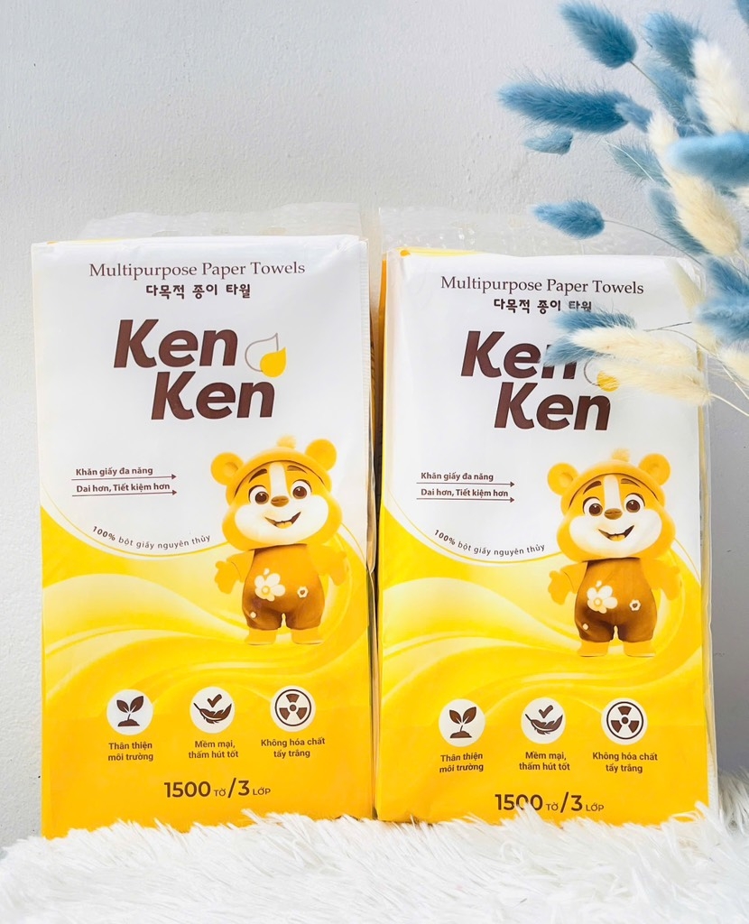 KHĂN GIẤY KEN KEN RÚT TREO TƯỜNG 1500 TỜ (2)