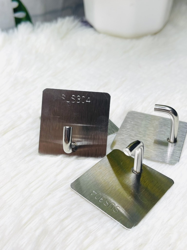 Móc Treo Đồ Dán Tường Inox 304 Loại 1 (ko ck)
