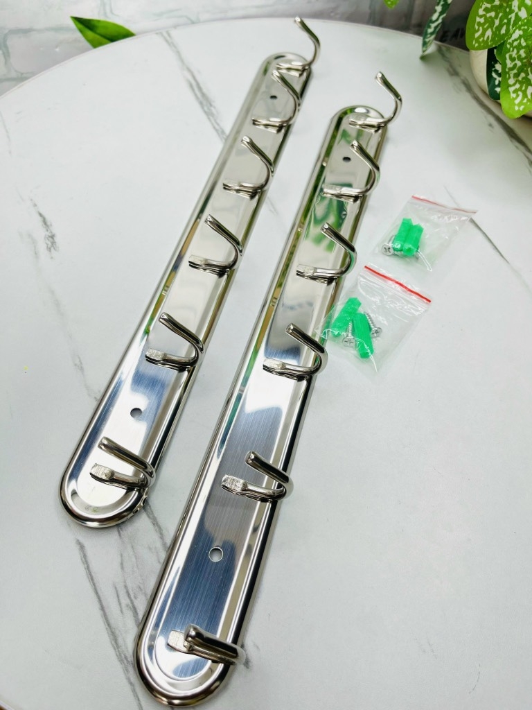 Móc Áo Treo Nhà Vệ Sinh 6 Móc Inox Bắt Tường (3)