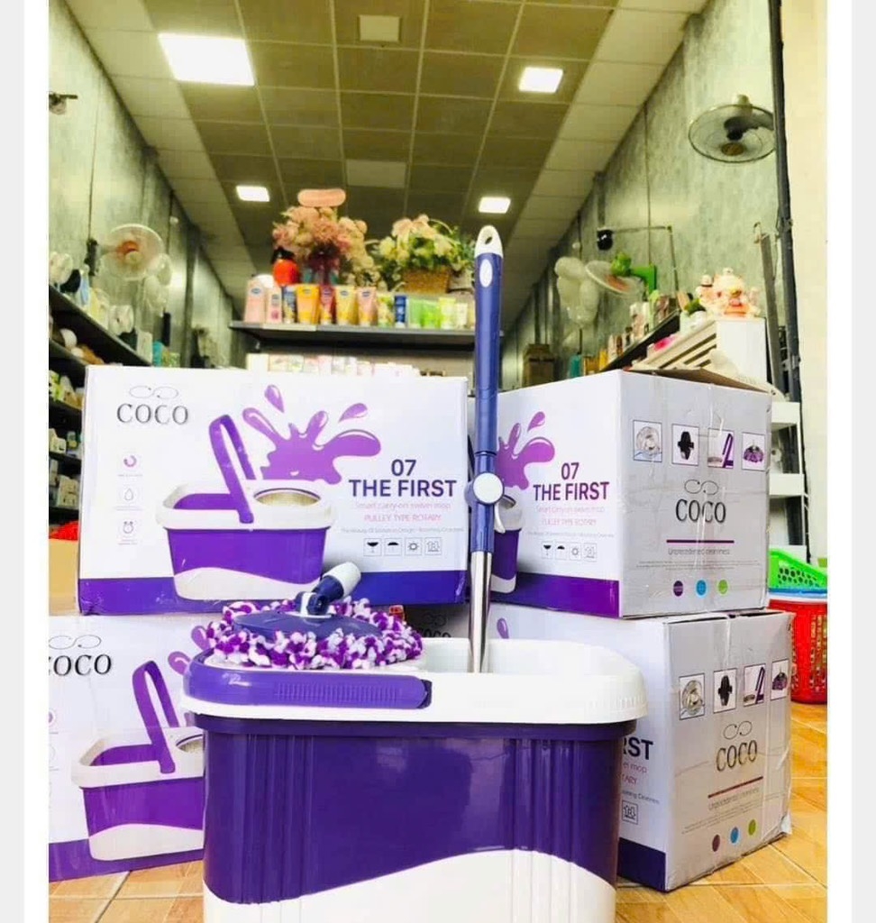 Bộ Lau Nhà Coco 07 Xoay 360 Độ Kèm Thùng Full Box (14)