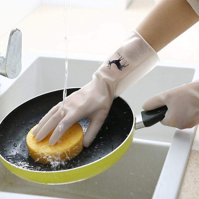 Găng Tay Cao Su Rửa Chén Hình Hươu (1)