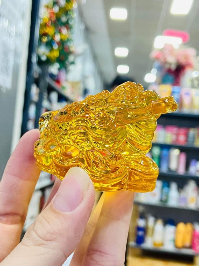 CÓC PHA LÊ 3 CHÂN 7cm PHONG THUỶ (3)