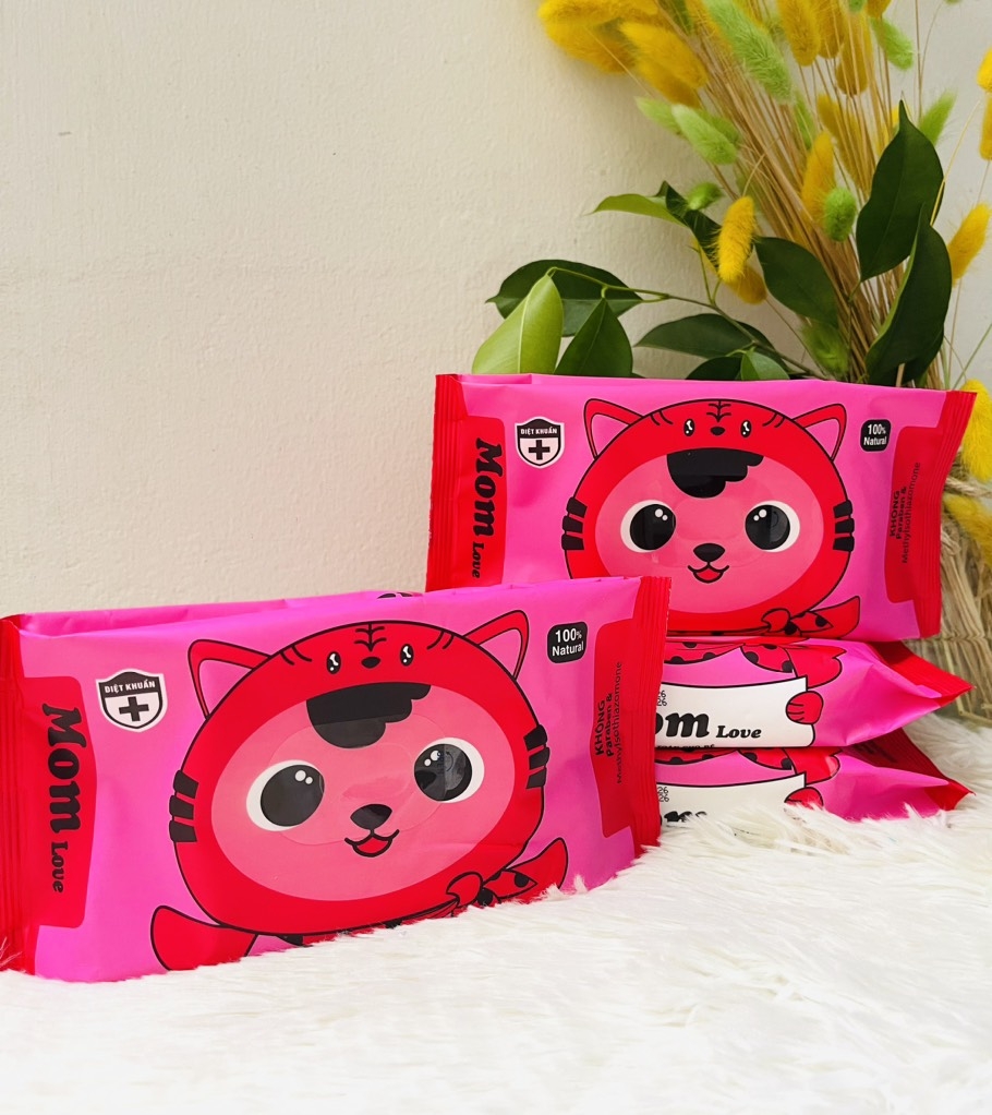KHĂN ƯỚT MOM LOVE 120 TỜ ( MUA 10 TẶNG 1 KO CK)