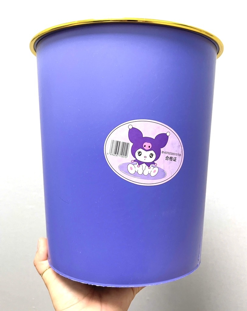THÙNG RÁC HOẠT HÌNH GẤU DÂU VIỀN VÀNG KUTE (2)