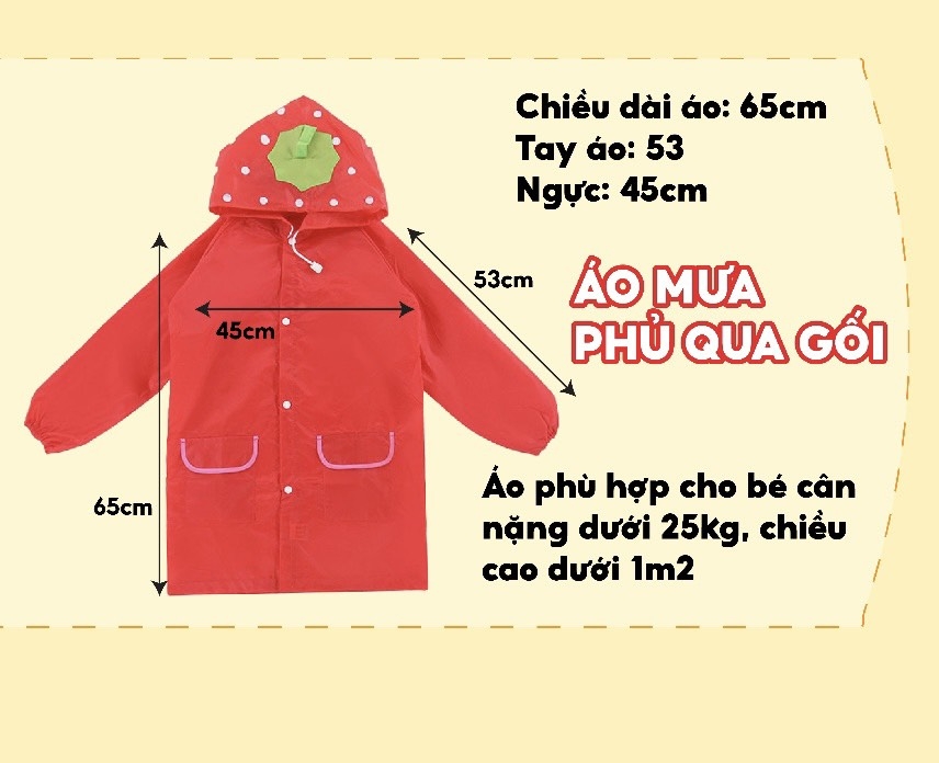 ÁO MƯA PVC CHO BÉ HÌNH THÚ KUTE (5)