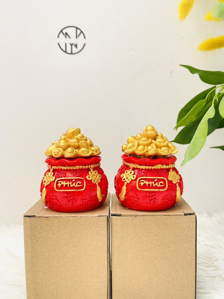 Hũ Đựng Gạo Muối Chữ PHÚC Hình Túi Tiền LOẠI 150g (2)