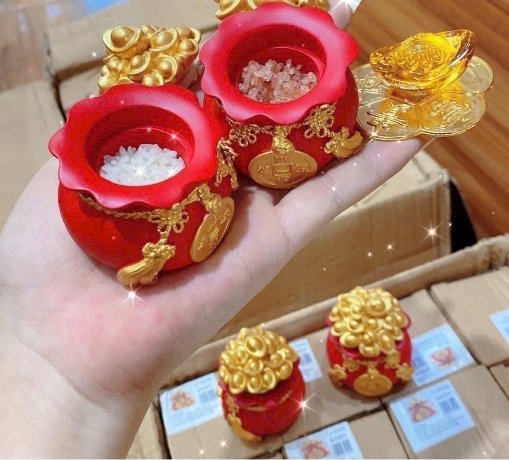 Hũ Đựng Gạo Muối Chữ PHÚC Hình Túi Tiền LOẠI 150g (2)