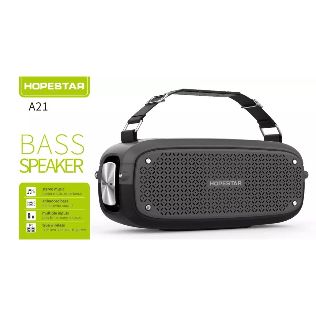 Loa bluetooth cao cấp HOPESTAR 20W, pin trâu, âm siêu trầm, chống nước IPX6 chính hãng bass siêu khủng