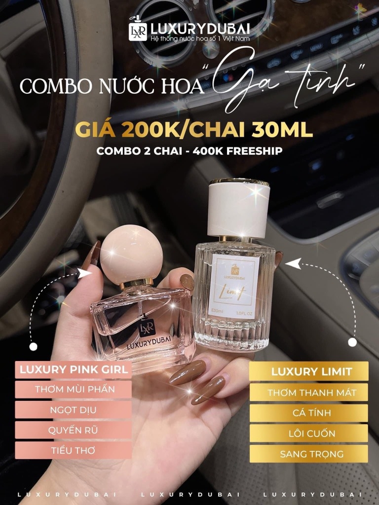 NƯỚC HOA LUXURY DUBAI SIÊU HOT, (15) (tách rời 1chai) '