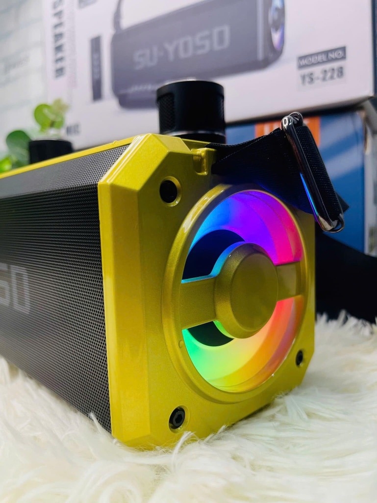 LOA KARAOKE BLUETOOTH YS-228 HIFI DJ TẶNG KÈM 2 MICRO KHÔNG DÂY CÓ ĐÈN LED RGB SIÊU ĐẸP CỰC HAY XÁCH TAY CHÍNH HÃNG (60)