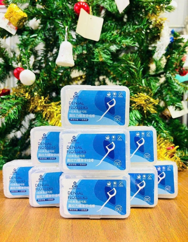 Hộp 50 Tăm Chỉ Nha Khoa Hàng Chuẩn Nội Địa (0.5)