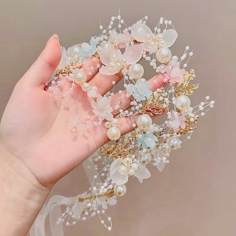 CÀI TÓC VÒNG HOA ĐỘI ĐẦU KẾT CƯỜM CHUỖI (3)