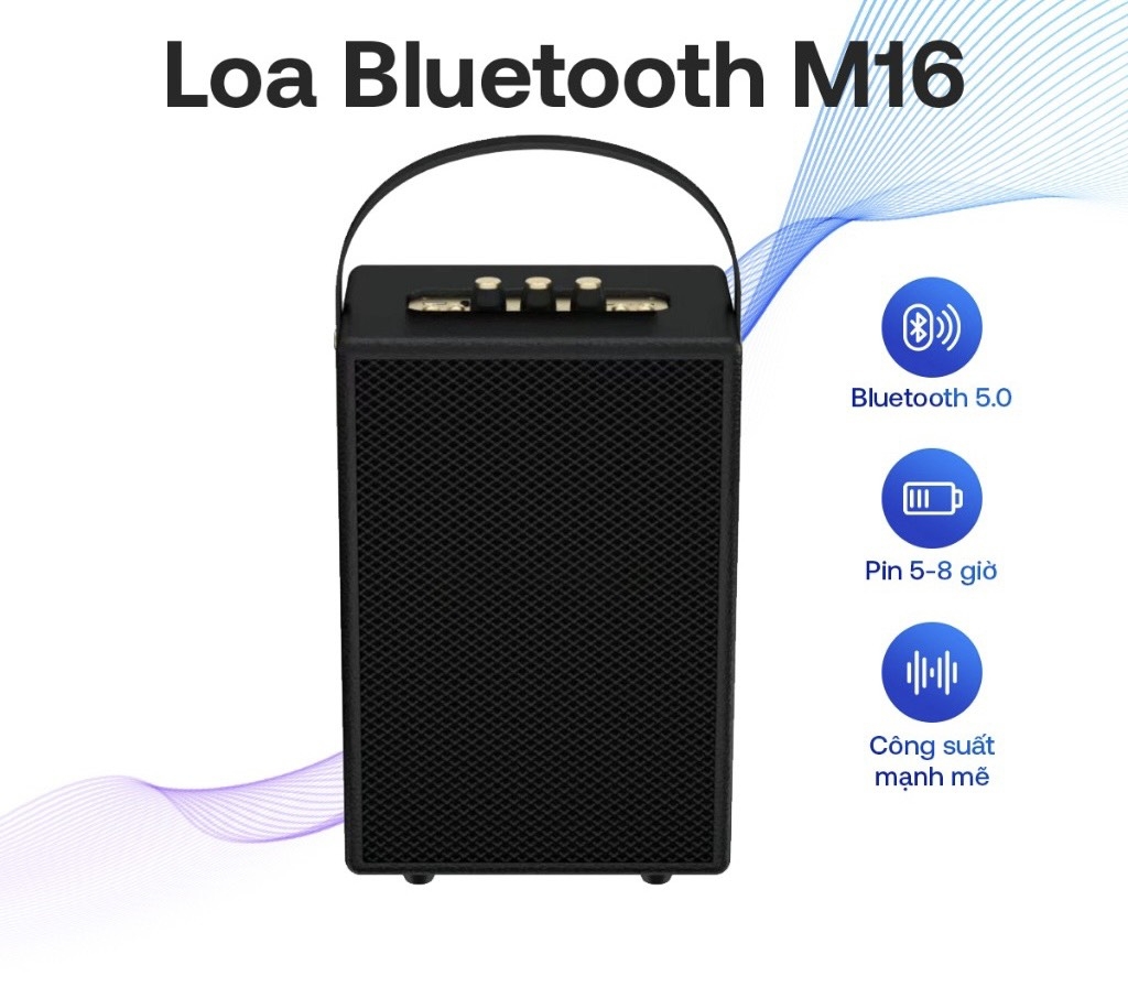 LOA BLUETOOTH LỚN M16 KIỂU DÁNG MARSHALL (50)
