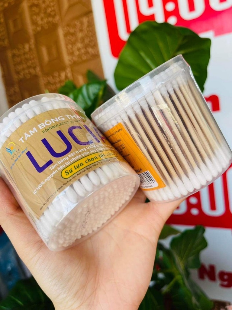 Hộp 200 Tăm Bông Thân Gỗ Cty LUCIA (2)