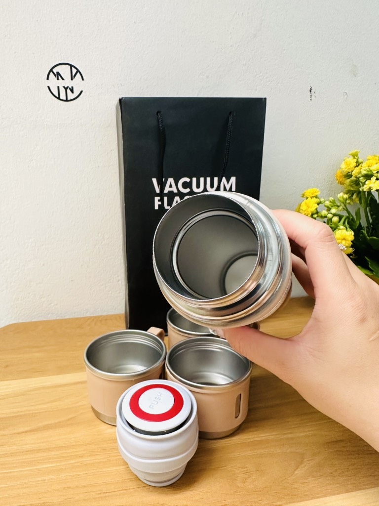 SET BÌNH GIỮ NHIỆT + 2 LY INOX 304 KÈM HỘP TRƠN CÓ THỂ LÀM QUÀ IN LOGO (6)