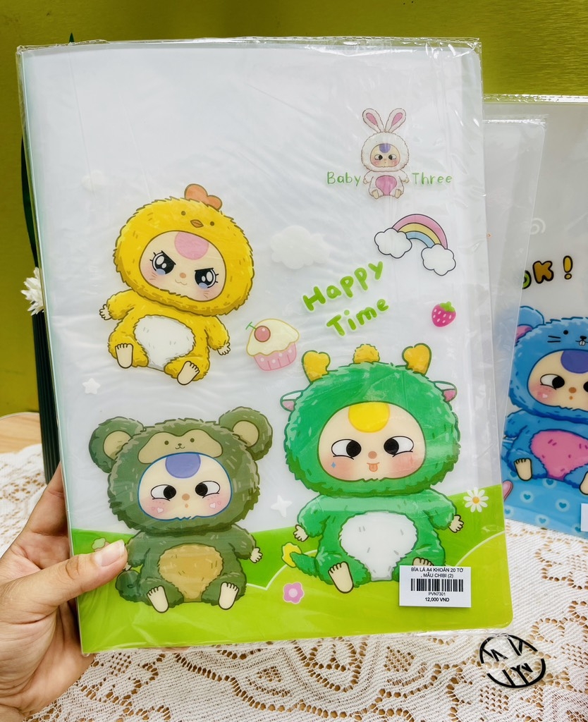 BÌA LÁ A4 KHOẢN 20 TỜ , MẪU CHIBI (2)