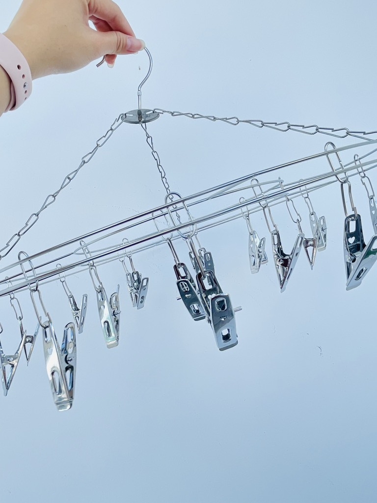Móc Phơi Đồ 20 Kẹp Inox Mẫu Tròn (2)