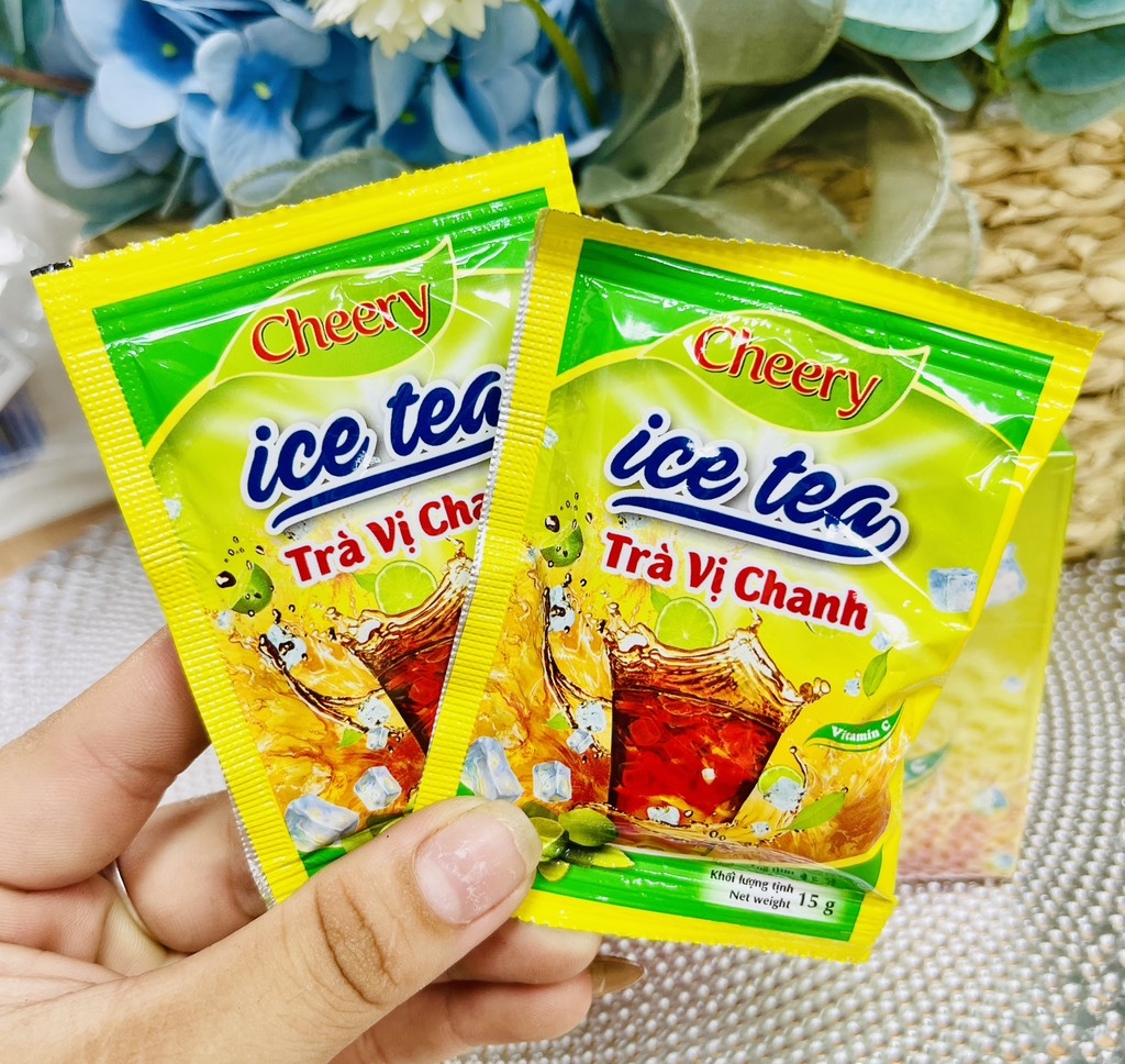 TRÀ HOÀ TAN VỊ ĐÀO , CHANH, HỘP 18Gói (2)