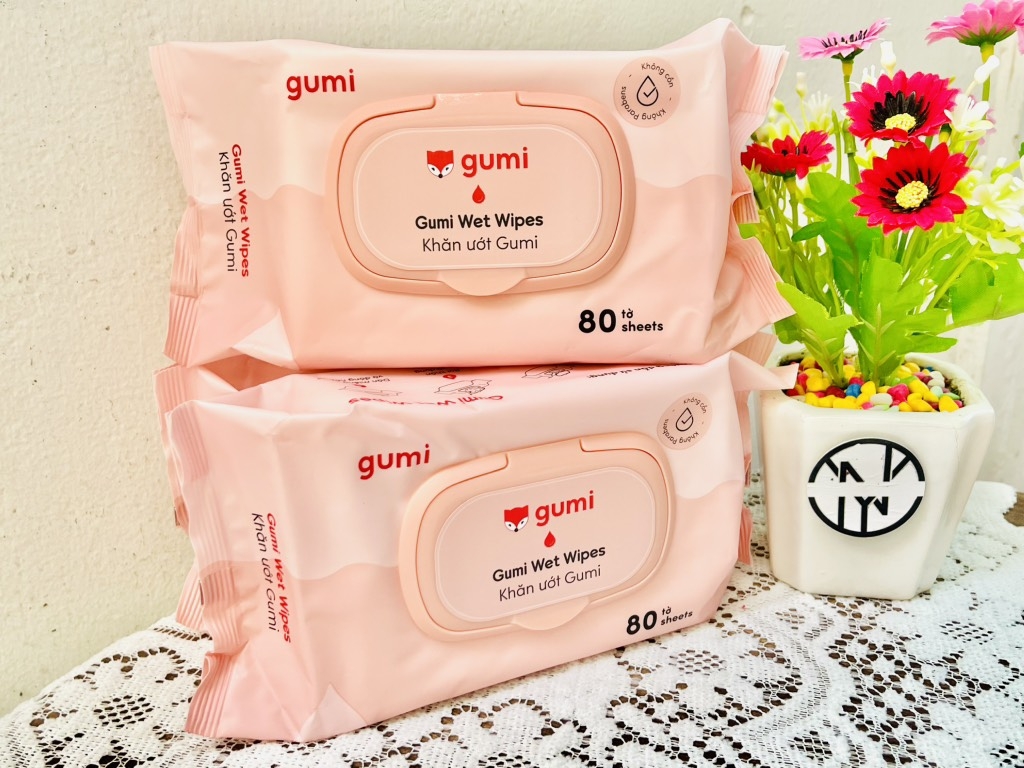 KHĂN ƯỚT GUMI 80 TỜ CHÍNH HÃNG (2)