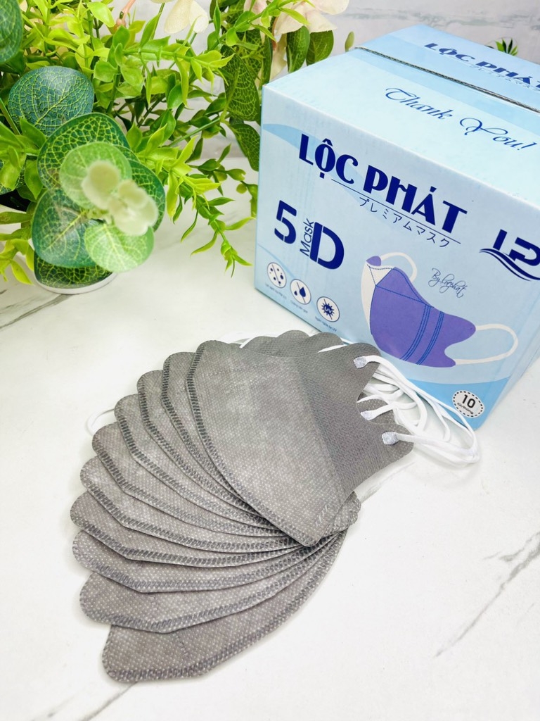 Set 10 Khẩu Trang 5D Mark LỘC PHÁT ( Xuka) Mua Hộp 10 Set zá 35k)