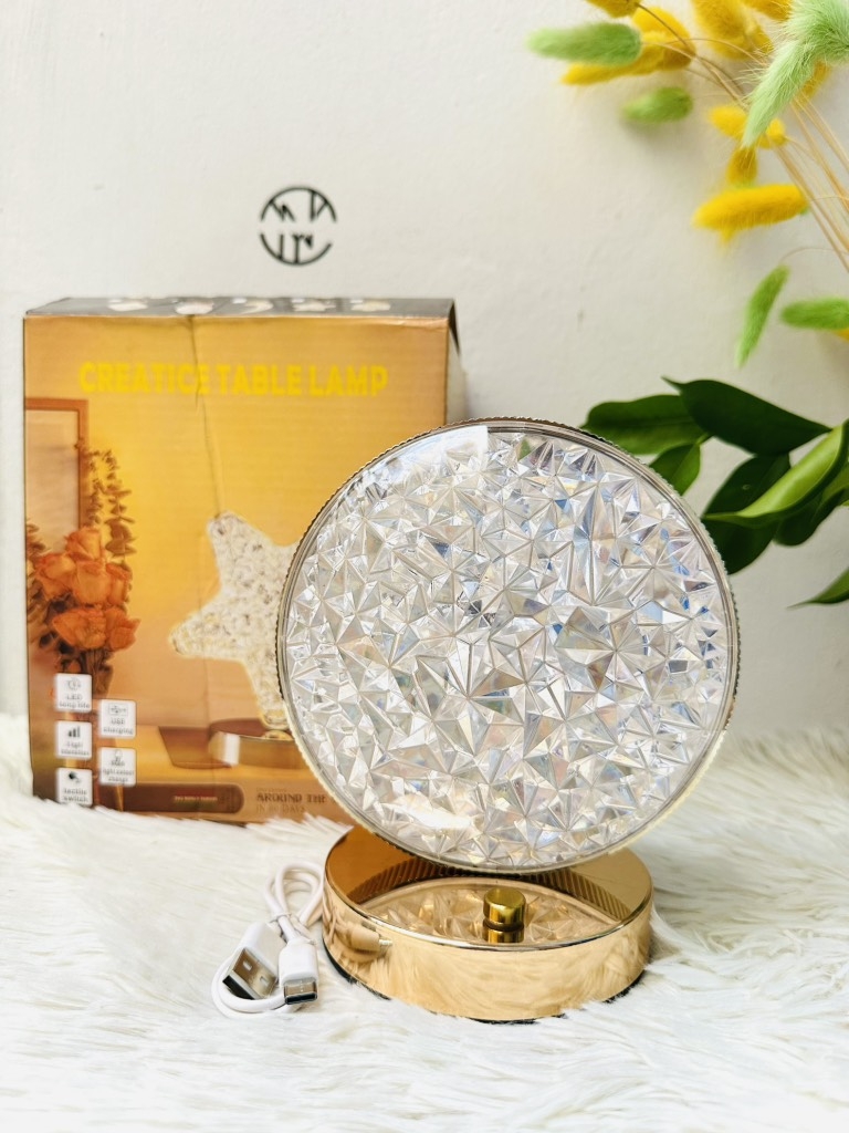 Đèn Pha Lê Trang Trí Decor Hình Ngồi Sao (12)