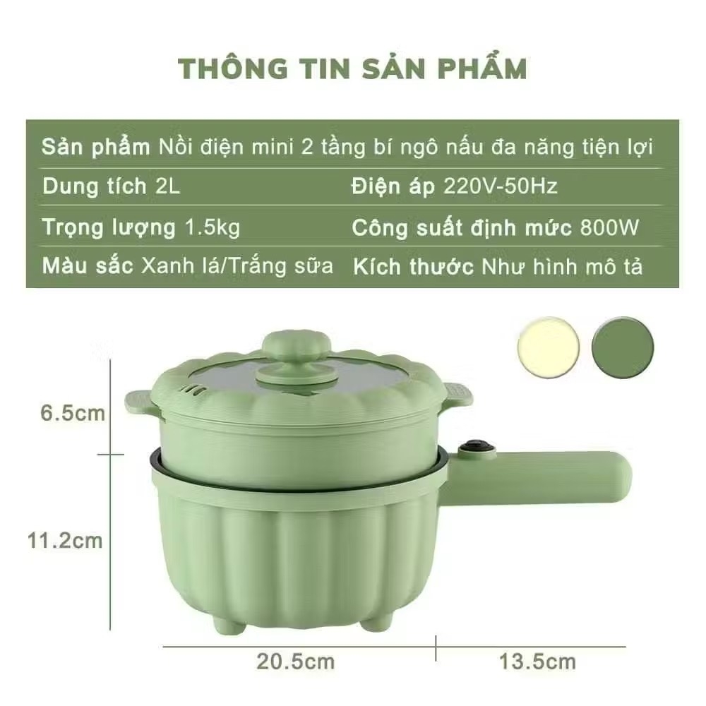 CA NẤU MÌ 20cm CÓ TAY CẦM MÀU XANH HÌNH TRÁI BÍ KUTE (14)