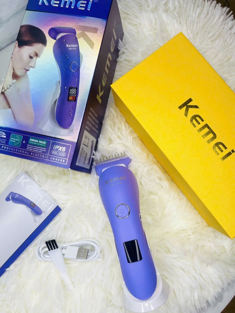 MÁY CẠO LÔNG TOÀN THÂN CHO NỮ CHÍNH HÃNG KEMEI CHỐNG NƯỚC MÀN LCD (20)