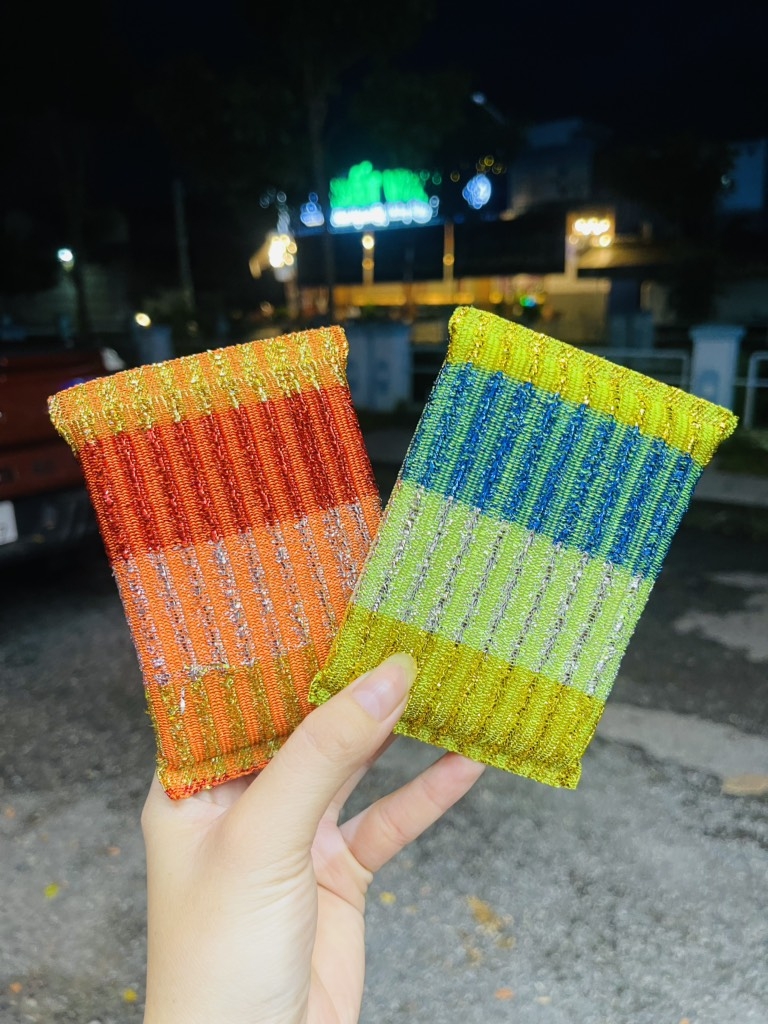 MIẾNG RỬA CHÉN ĐA SẮC SAMRAN (ko ck mua 10 tặng 2 )