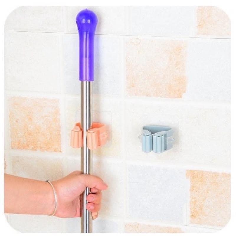 Kẹp treo dụng cụ vệ sinh và chổi lau nhà, kẹp treo đồ gia dụng dán tường đa năng (1)