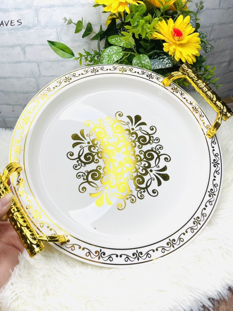DĨA ĐỂ THỰC PHẨM 35cm DECOR PHONG CÁCH CHÂU ÂU SANG TRỌNG (4)