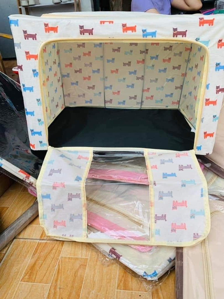 Tủ Vải Đựng Chăn Mền 66L Khung Sắt (6)