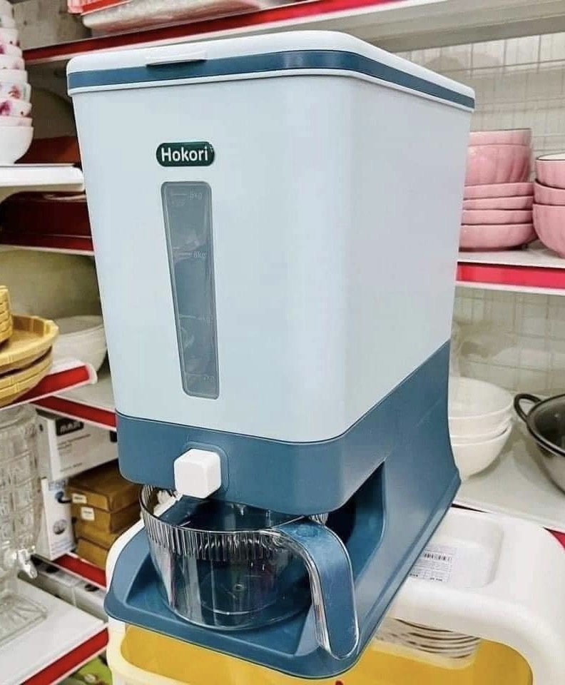 Thùng đựng gạo thông minh kèm cốc loại 10kg Hokori (14)