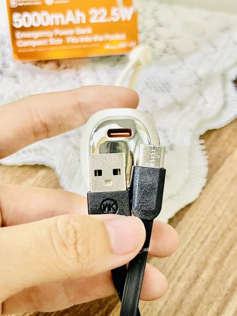 PIN SẠC DỰ PHÒNG NHANH 22.5W SIÊU NHỎ GỌN 5.000mah CHÍNH HÃNG WEKOME  (14)