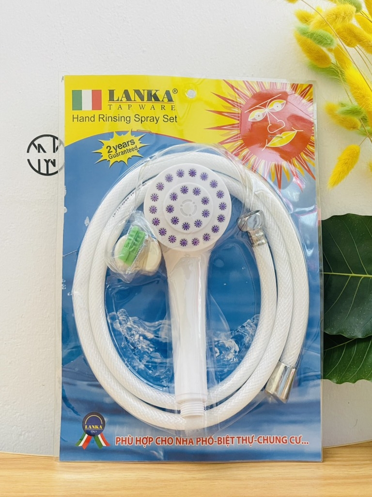 Bộ Vòi Hoa Sen Tắm Nhựa Kèm Dây Dẫn Nước Lanka(8)