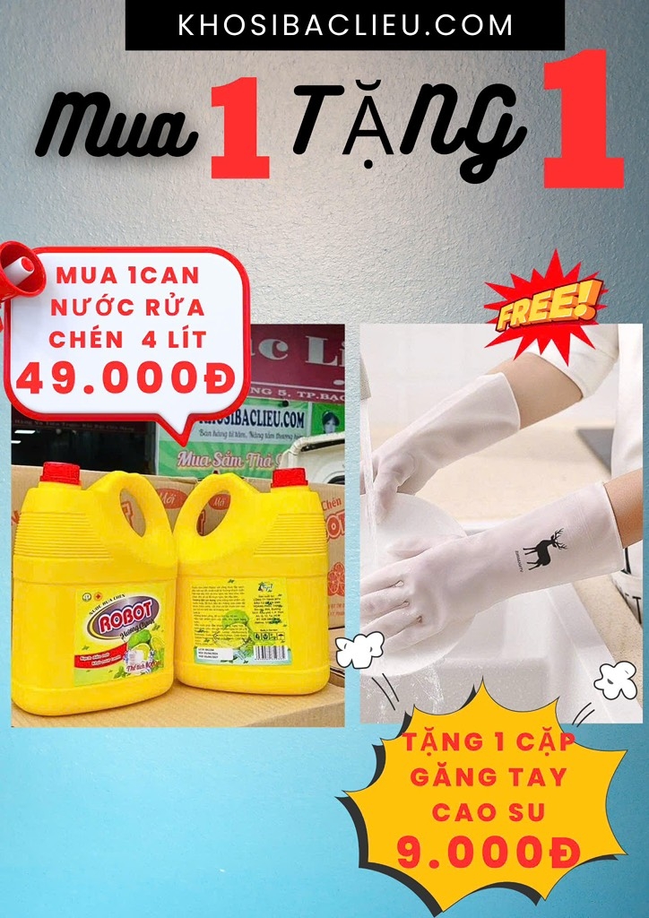 Can Nước Rửa Chén 4 Lít Robot Cty chính hãng ( Tặng Khay Lọc Rác Thiên Nga) (3)