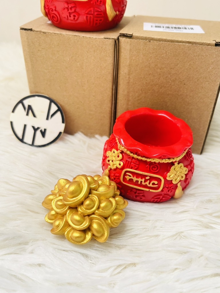 Hũ Đựng Gạo Muối Chữ PHÚC Hình Túi Tiền LOẠI 150g (2)