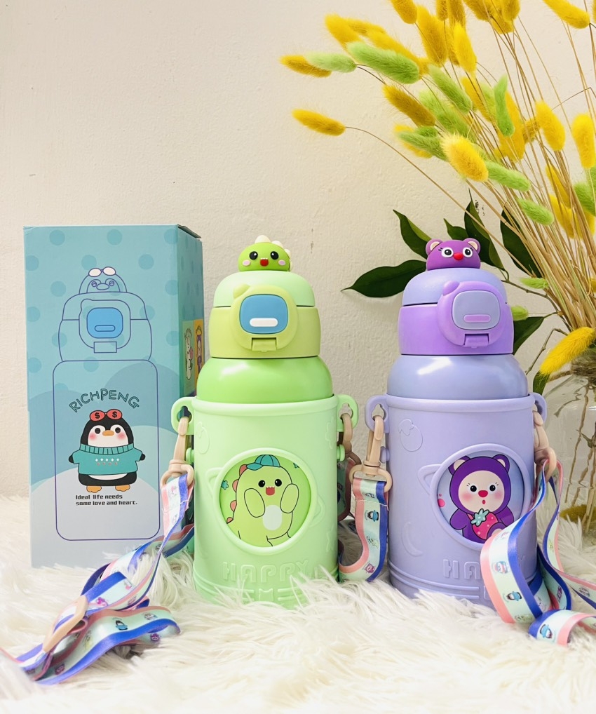 Bình nước giữ nhiệt có dây đeo chéo cực dễ thương 520ml (10) '